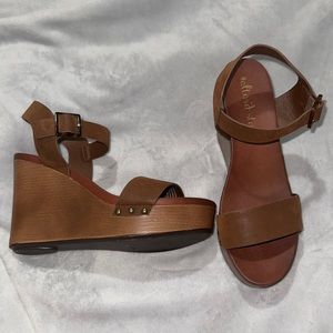 Altar’d State Brown Wedges, size 9